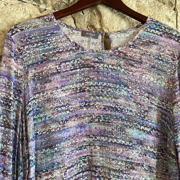 Purple Basler blouse - German Sz 46 (approx 16/1X) - Picture 2 of 4